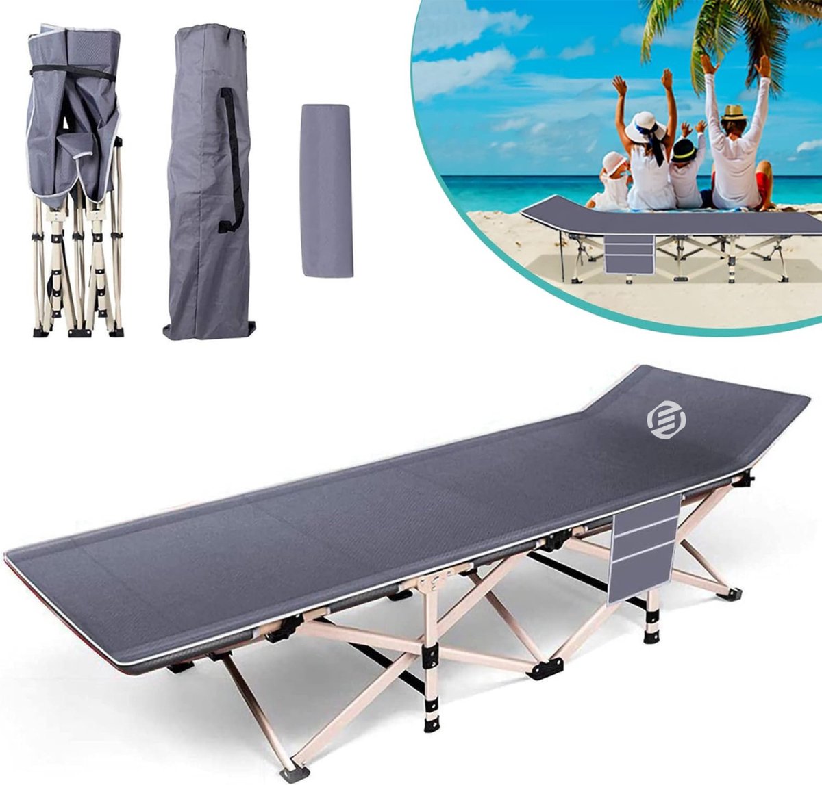 Equivera Veldbed - Kampeerbed - Veldbedden - Veldbed Kamperen - Kampeermatras