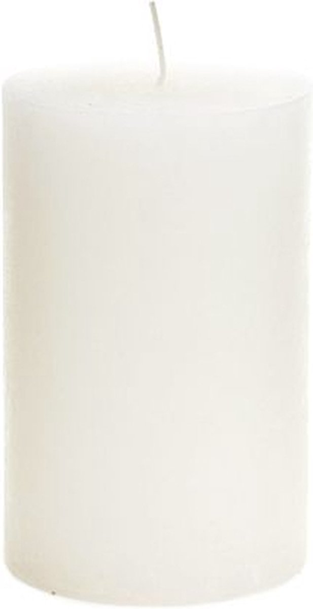 Rustik Lys - Rustieke stompkaars 'Classic' (Ø10x18cm, Wit)