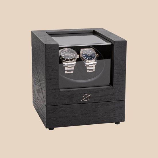 Foto: Roogs watch winder voor 2 automatische horloge black black