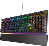 Bol.com Royal Kludge RK918 - Gaming Toetsenbord - Mechanisch Toetsenbord - RGB - Zwart - Red Switches - Met Polssteun aanbieding