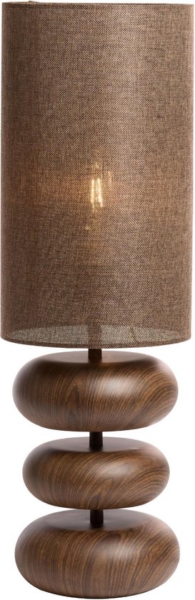 Light & Living Tafellamp Danialo - Bruin - Ø22cm - Modern