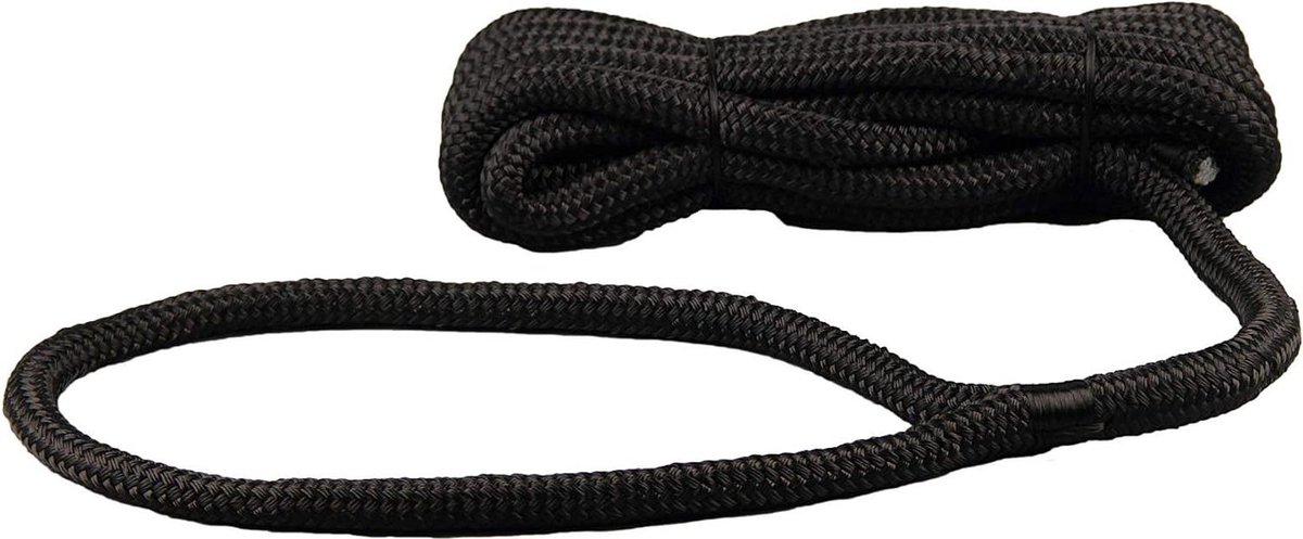Aanmaaklijn met oog - zwart - lengte 12mm 10m lang katten aanleglijn