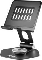 Tablet Standaard Verstelbaar – Aluminium Tablethouder Bureau – Geschikt voor iPad & Tablets t/m 14 Inch – Extra Stabiele Houder – Zwart