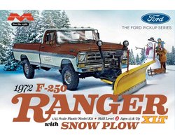 Moebius Modelbouwpakket Auto - 2568 1972 Ford F-250 Ranger - XLT met Sneeuwschuiver Plastic - 1:25 - Modelbouw
