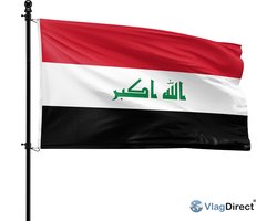 VlagDirect - Irakese vlag - Irak vlag - 90 x 150 cm.