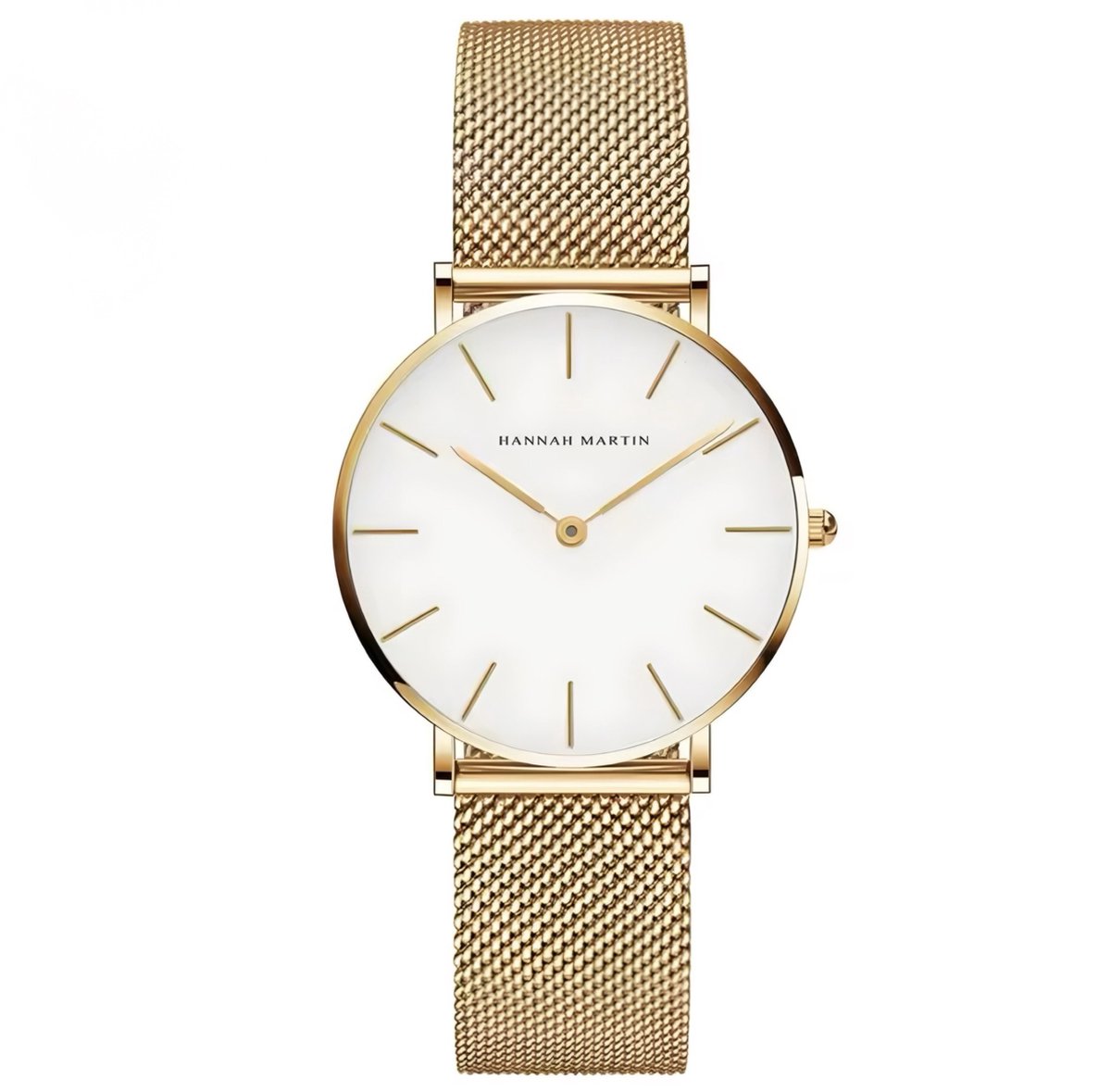 Hannah Martin Elegante Horloge | Goudkleurig | Witte Wijzerplaat | Borasi | Dames Horloges | Vrouwen Horloges | Best Verkochte Horloges | Leuke Cadeau | Cadeau Voor Haar |