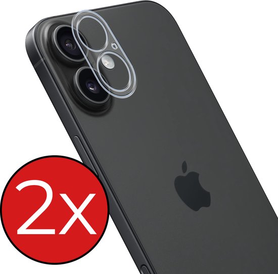 Protecteur d'écran adapté pour iPhone 16, protecteur d'écran d'objectif d'appareil photo en Glas – Protecteur d'écran adapté pour iPhone 16, protecteur d'écran, protecteur d'appareil photo en Glas trempé – 2 paquets