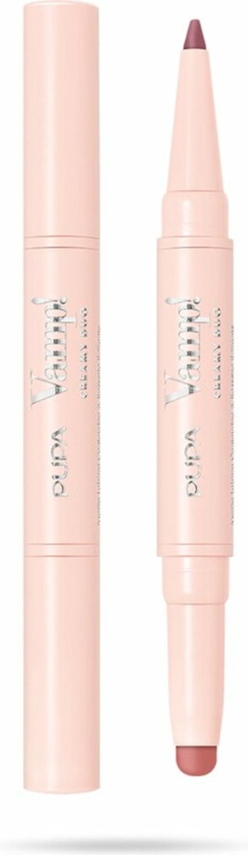 Goedkoopste PUPA Milano Vamp! Creamy Duo Lip Pencil & Shiny Lipstick 006 Deep Rose 0,8 gr