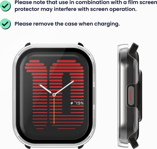 Wigento Smartwatch-Hülle Für Amazfit Active PC Watch Gehäuse mit
