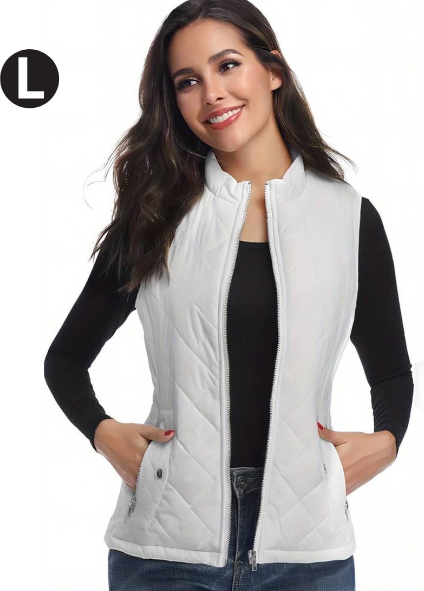 Bovista Bodywarmer Waistcoat Met Ritssluiting 4 Seizoenen Outdoor Voor Dames Beige