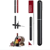 Tire-bouchon - Tire-bouchon à vin - Ouvre-bouteille - Ouvre-bouteille - Multifonctionnel - Pression d'air - Zwart