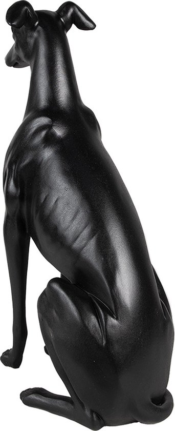 Clayre & Eef Figurine de chien d‚corative 20x10x30 cm Noir Polyrésine