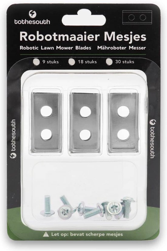 To the South® Robotmaaier mesjes staal geschikt voor Einhell FREELEXO 1200 LCD BT - 6 stuks van To the South — afbeelding 5