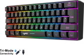 Bol.com HXSJ L500 - Draadloze Gaming Toetsenbord - RGB - Tri mode - Qwerty Toetsenborden - Zwart aanbieding