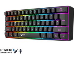 HXSJ L500 - Draadloze Gaming Toetsenbord - RGB - Tri mode - Qwerty Toetsenborden - Zwart