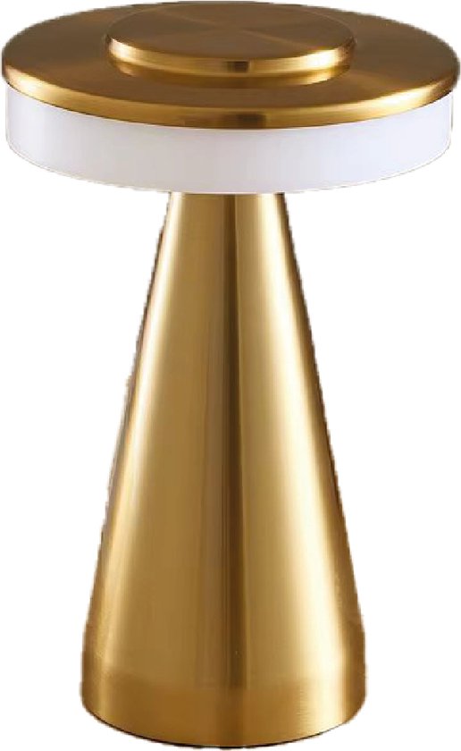 Valink Draadloze metalen tafellamp, I-vormige dimbare oplaadbare waterdichte bureaulamp, aanraakbediening, LED decoratieve verlichting voor restaurant, duidelijke bardecoratie