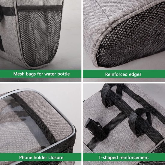Handlebar Bag for Bicycle Mobile Phone Holder - 6.8 Inch Cool Bag Keeps Food Hot or Cold - Frame Bag Accessories for MTB Road Bike van Lruvdox — afbeelding 4