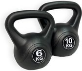 Padisport Kettlebell set 6 en 10 kg - kettlebell set - Kettlebell 6 Kg - kettlebell 10 kg - Kettlebell - Kettlebells - Fitness Gewichten Kettlebell