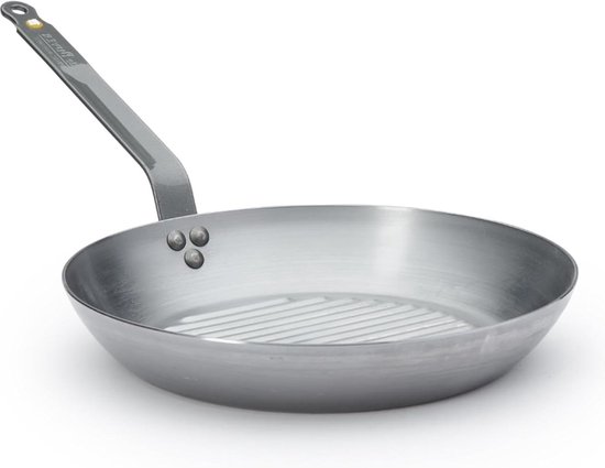 de Buyer MINERAL B Carbon Steel Oval Roasting Pan - 9.5 Diameter - Ideal for Roasting Meat, Seafood & Veggies - Naturally Non-Stick Finish - Made in France