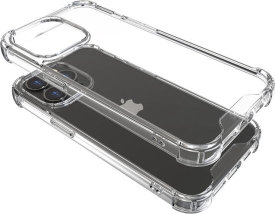 Coque antichoc KKG - Coque arrière Crystal Convient pour : Apple iPhone 12 Pro| Bumper arrière en PC et TPU avec 1x protecteur d'écran
