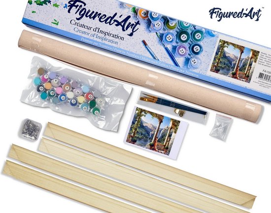 Peinture Par Numéros Adulte La Grenouille Revenant Du Shopping – Kit Complet 40x50cm