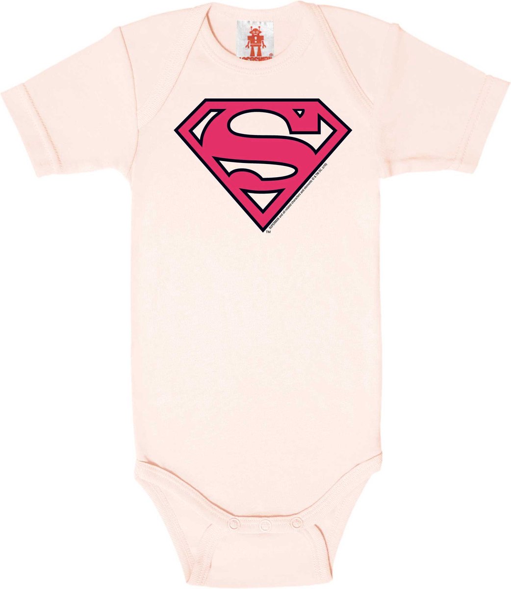 Logoshirt Baby Body DC - Superman Logo (Pink)