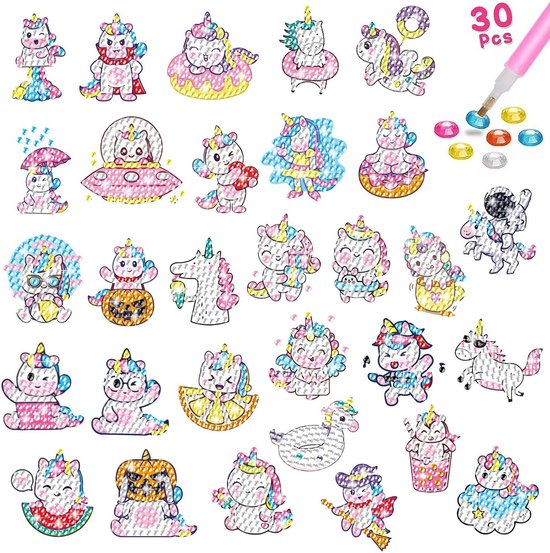 FZSECRIU 1 stuk diamond painting kinderen, diamond painting kinderen vanaf 10 jaar, diamond painting afbeeldingen, diamant painting