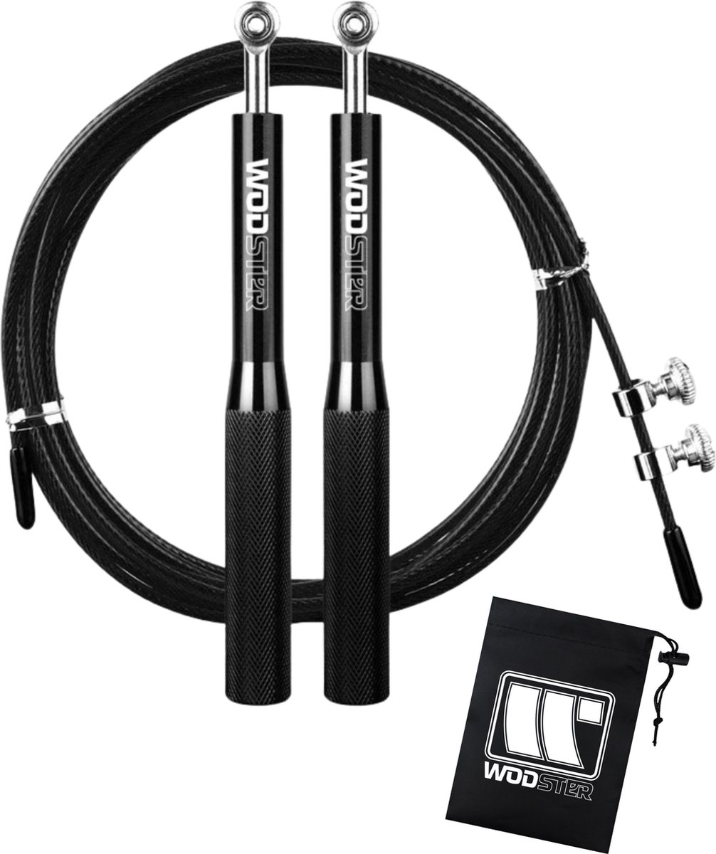 WODster - Professioneel Sport Springtouw - Verstelbaar Speedrope - Jump Rope - Snelle Rotatie voor CrossFit, Fitness & Cardio