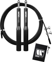 WODster - Professioneel Sport Springtouw - Verstelbaar Speedrope - Jump Rope - Crossfit & Fitness - Zwart - Ultieme Gebruikscomfort
