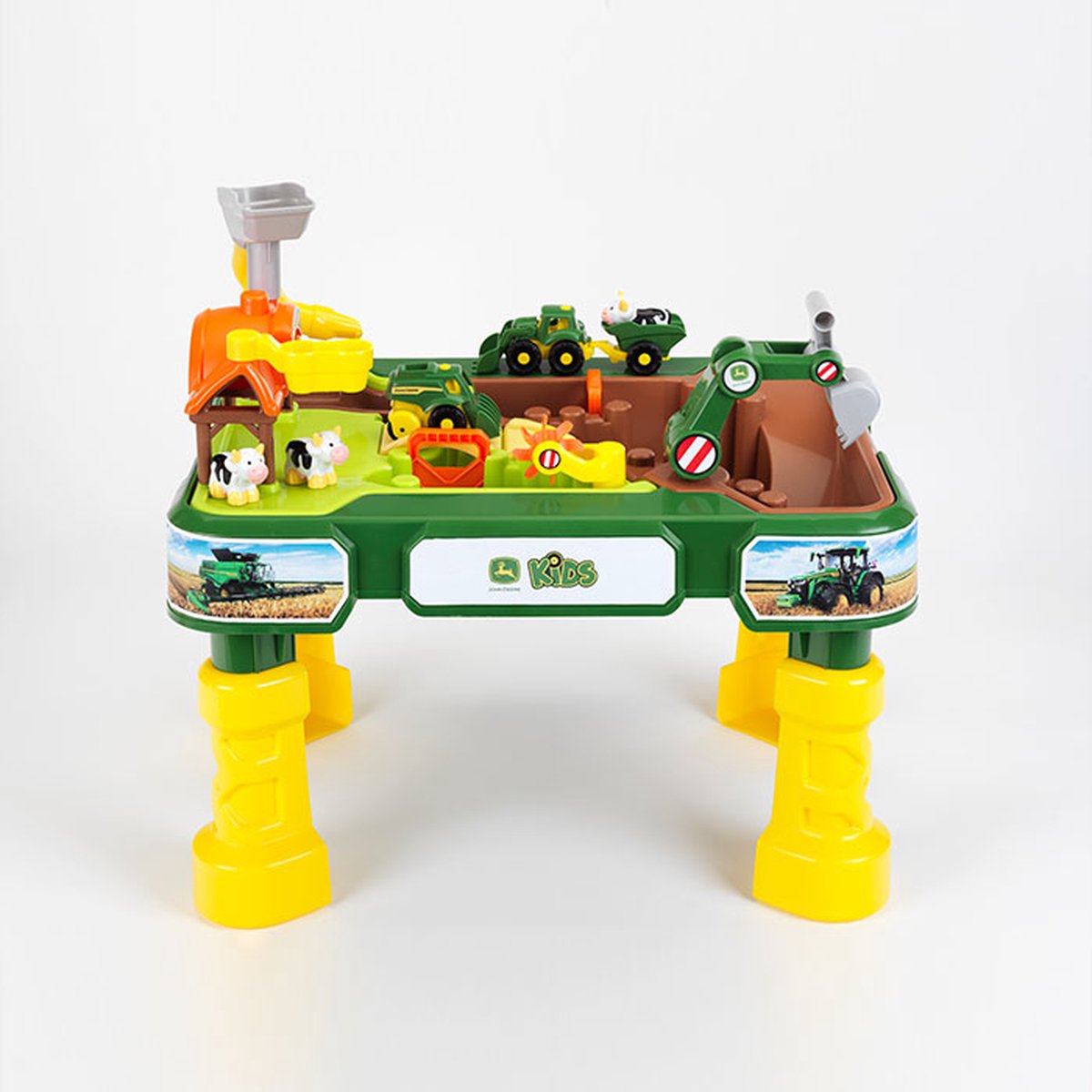 Klein Toys John Deere zand- en waterspeeltafel - 2in1 boerderij - incl. afneembare bassins voor zand en water - 64x46x60 cm - groen geel — afbeelding 17