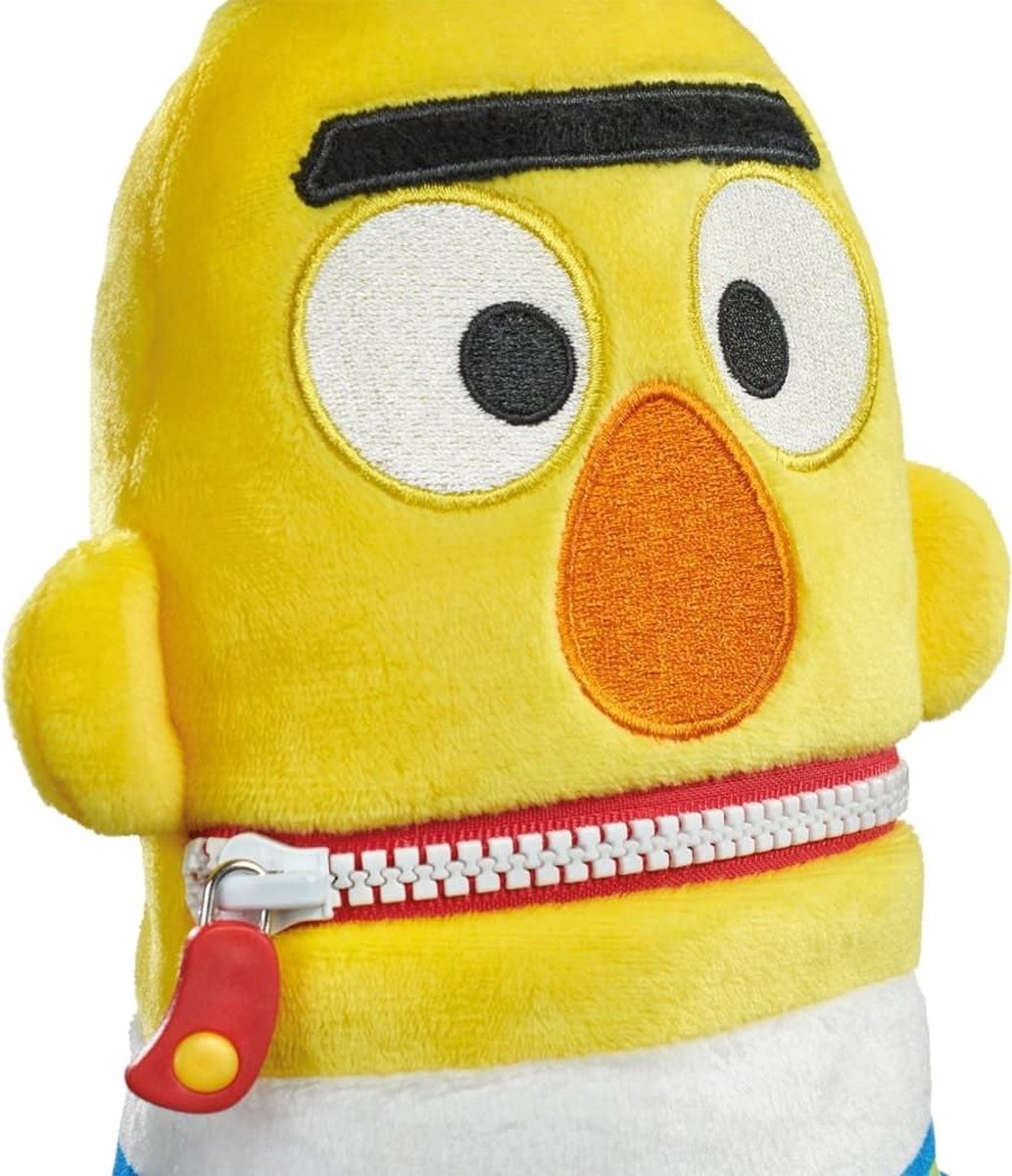 Schmidt Spiele Zorgenvriendje Bert – Zachte Pluche Knuffel uit Sesamstraat met Ritssluiting-Mond om Zorgen op te Eten – Meerkleurig Knuffeldier voor Kinderen – Emotionele Ondersteuning en Troostvriend – Officiële Licentie – Perfect als Slaapknuffel — afbeelding 3