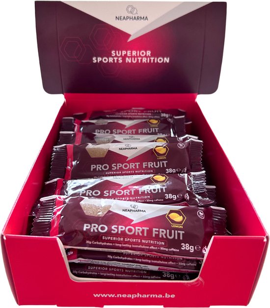 Foto: Neapharma pro sport fruit citroen m t cafe ne energy fruit chew 50 mg cafe ne langdurige energie isomaltulose formule per 10 fruits