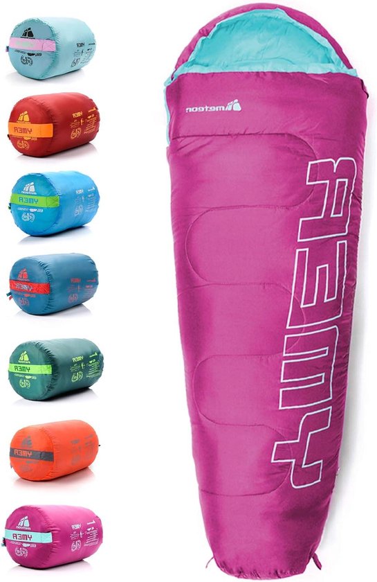 Where Tomorrow Camping Slaapzak Classic - Mummieslaapzak met zak - 230 x 80 x 55 cm - Rosé