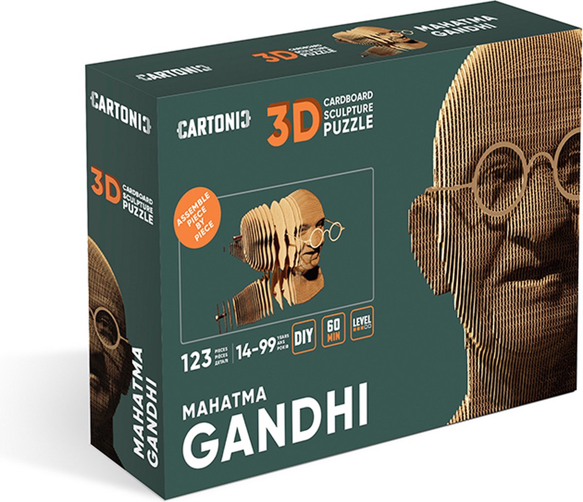 Cartonic - MAHATMA GANDHI - 3D puzzel- puzzels- DIY- kinderen en volwassenen