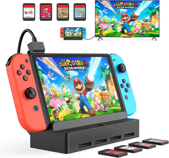 Foto: Switch dock for nintendo switch oled tv adapter 7 in 1 hdmi 4 game card slot usb 3 0 port switch base stand