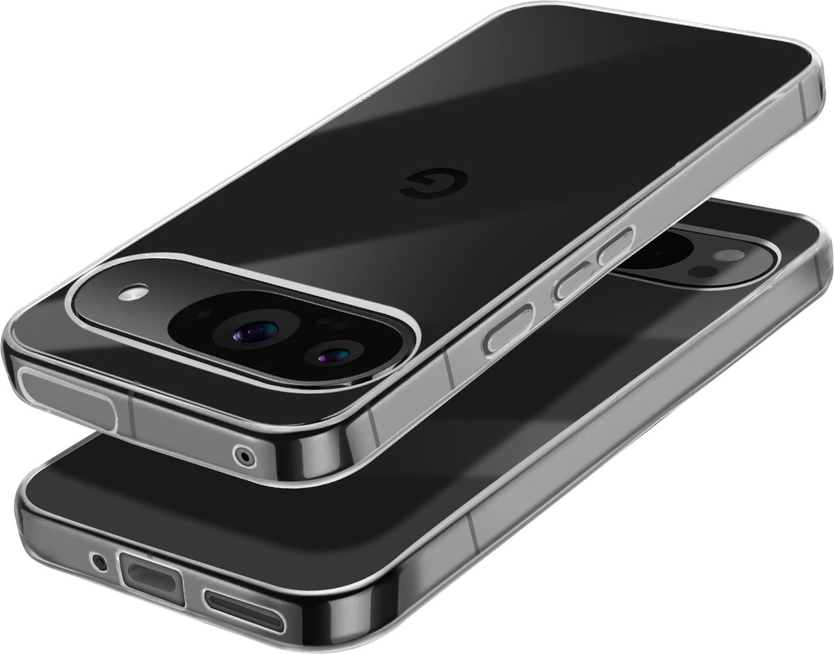 Avizar Hoes Geschikt voor Google Pixel 9 en Pixel 9 Pro Flexibel 1 mm, Transparant