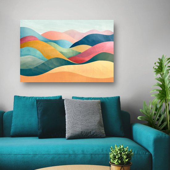 Tableaux d'art abstrait sur verre - Peinture moderne sur verre - Peinture sur verre Salon - Tableaux modernes - Tableau plexiglas - Art mural verre acrylique 90x60 cm