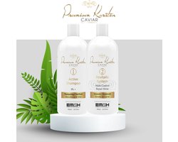 Premium Keratin Caviar - Braziliaanse keratinebehandeling kit 2 x 500 ml