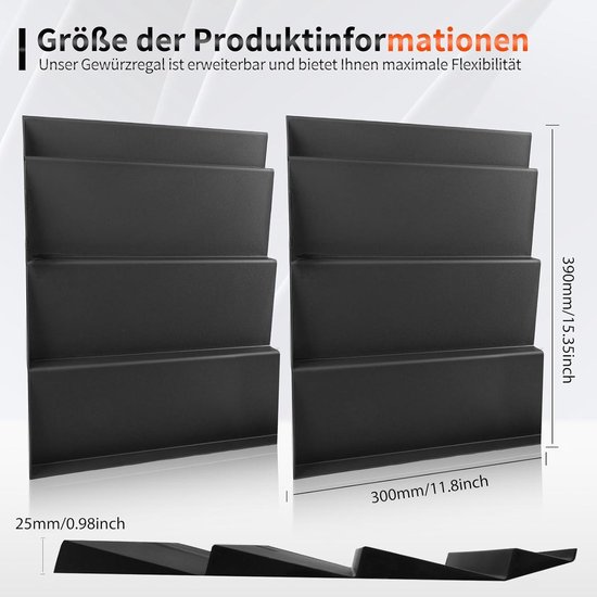 Erweiterbar - für Gewürze, Konserven, Flaschen, bis 25 kg (40
