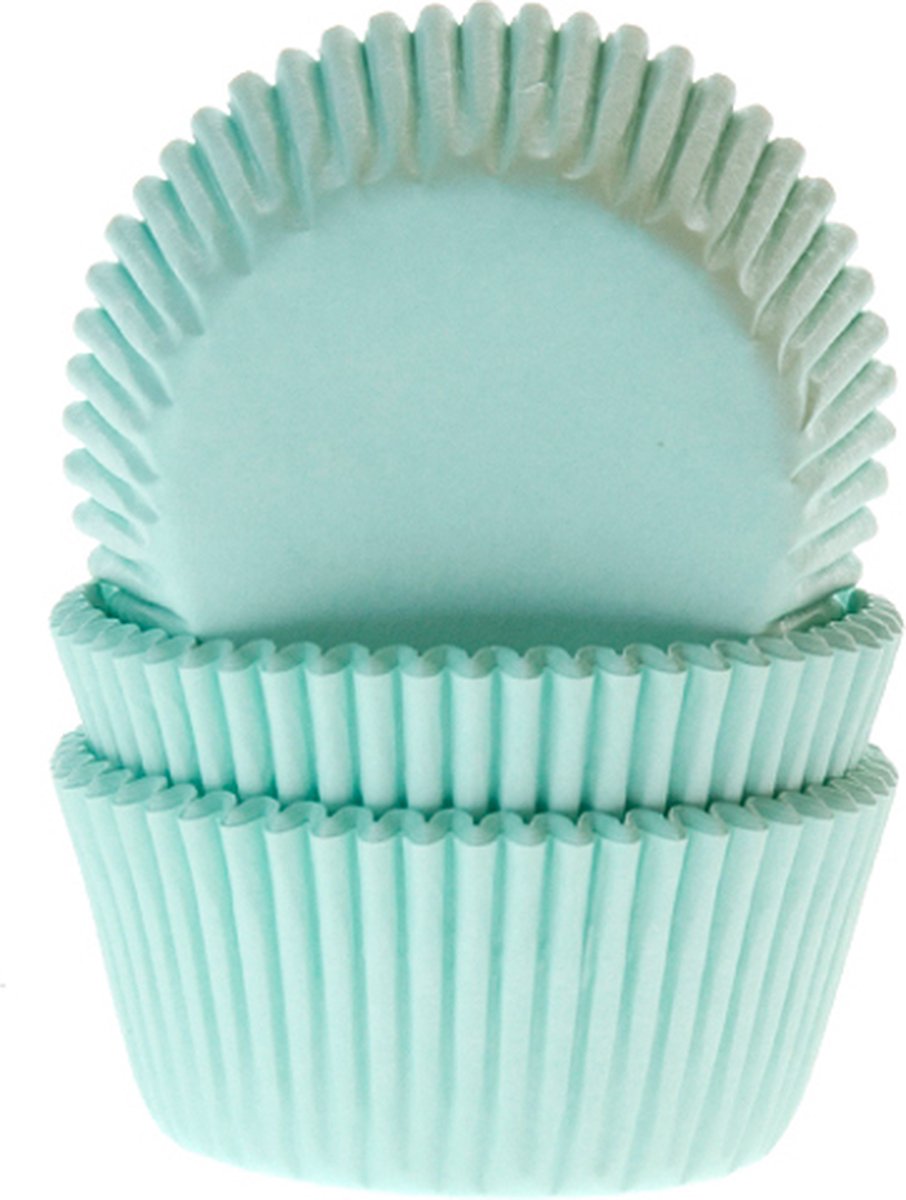 House of Marie Cupcake Vormpjes - Mint - pk/50 - Baking Cups voor Muffins en Cupcakes