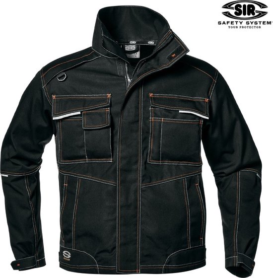 SIR SAFETY GEMINI JACKET Veste de travail en toile Zwart pour homme - Poches pratiques avec plusieurs poches