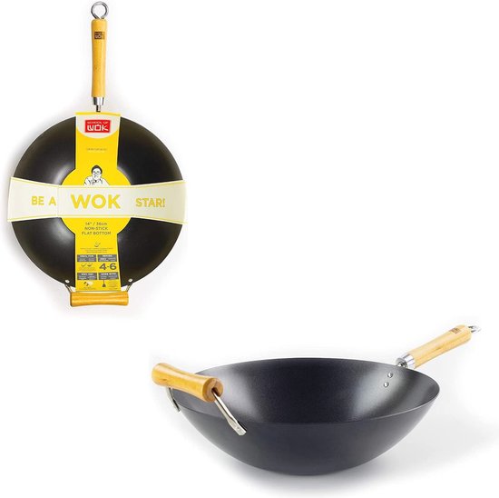 Nuevo Wok 28 cm STONE de Aluminio Forjado c/ Antiadherente p/ Inducción