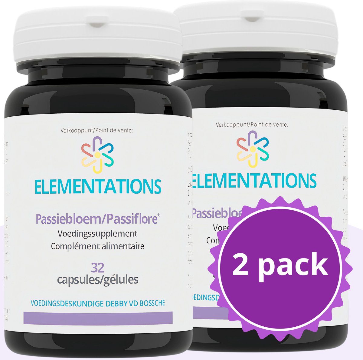 Goedkoopste Passiebloem - Minder Stress - 2 x 32 Capsules