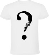 T-shirt tête de mort point d'interrogation homme | crâne | le crâne | squelette | halloween | Blanc