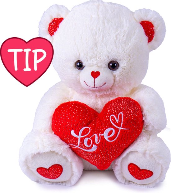 Ours en peluche avec coeur je t aime 22 cm Ours en peluche avec coeur bol
