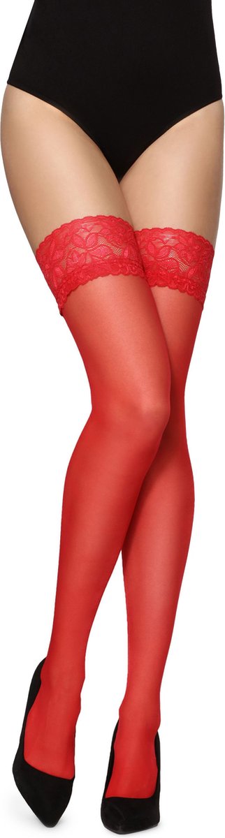 Merry Style Dames Hold-Up Kousen - 20 Denier - Licht glanzend - Elastisch - Polyamide - MS-GB-209 - Rood