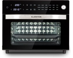 Klarstein Vigor Air XXL heteluchtfriteuse, 1800 W, 30 liter inhoud, 18 programma's, boven- en onderwarmte, zwart
