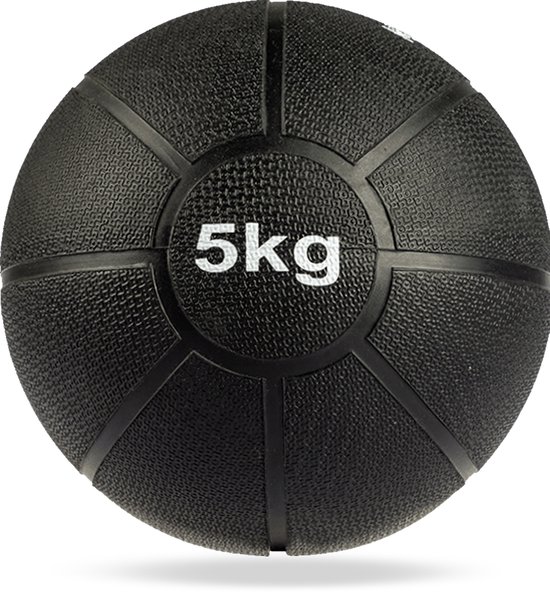 Matchu sports -  Medicijn bal - 5kg - Gewichtsbal - Wallball - Meerdere maten - Krachtbal - Zwart