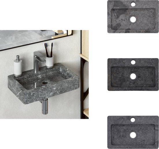 vidaXL Wastafel - Wastafels - Gootsteen - Wasbak - Gootsteen 38x24x6-5 ...