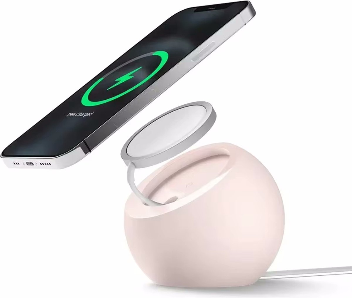 Siliconen standaard voor MagSafe oplader iPhone Dock Roze